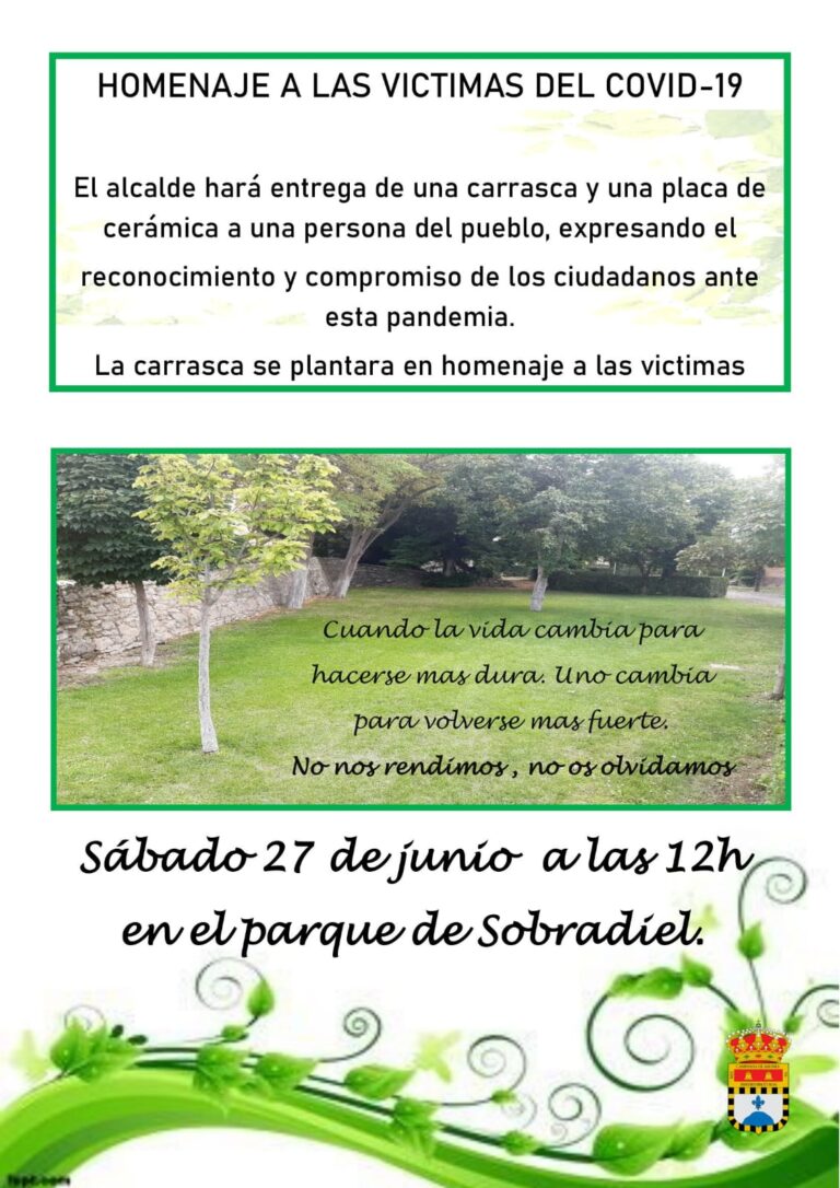 Homenaje a las víctimas del COVID-19