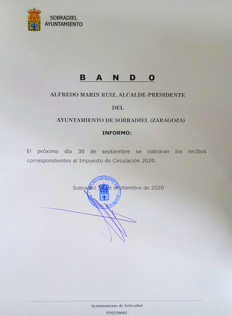 Cobro Impuesto de Circulación 2020