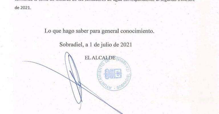 Noticia del Alcalde