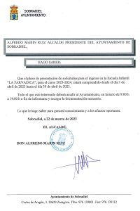 anuncio escuela infantil