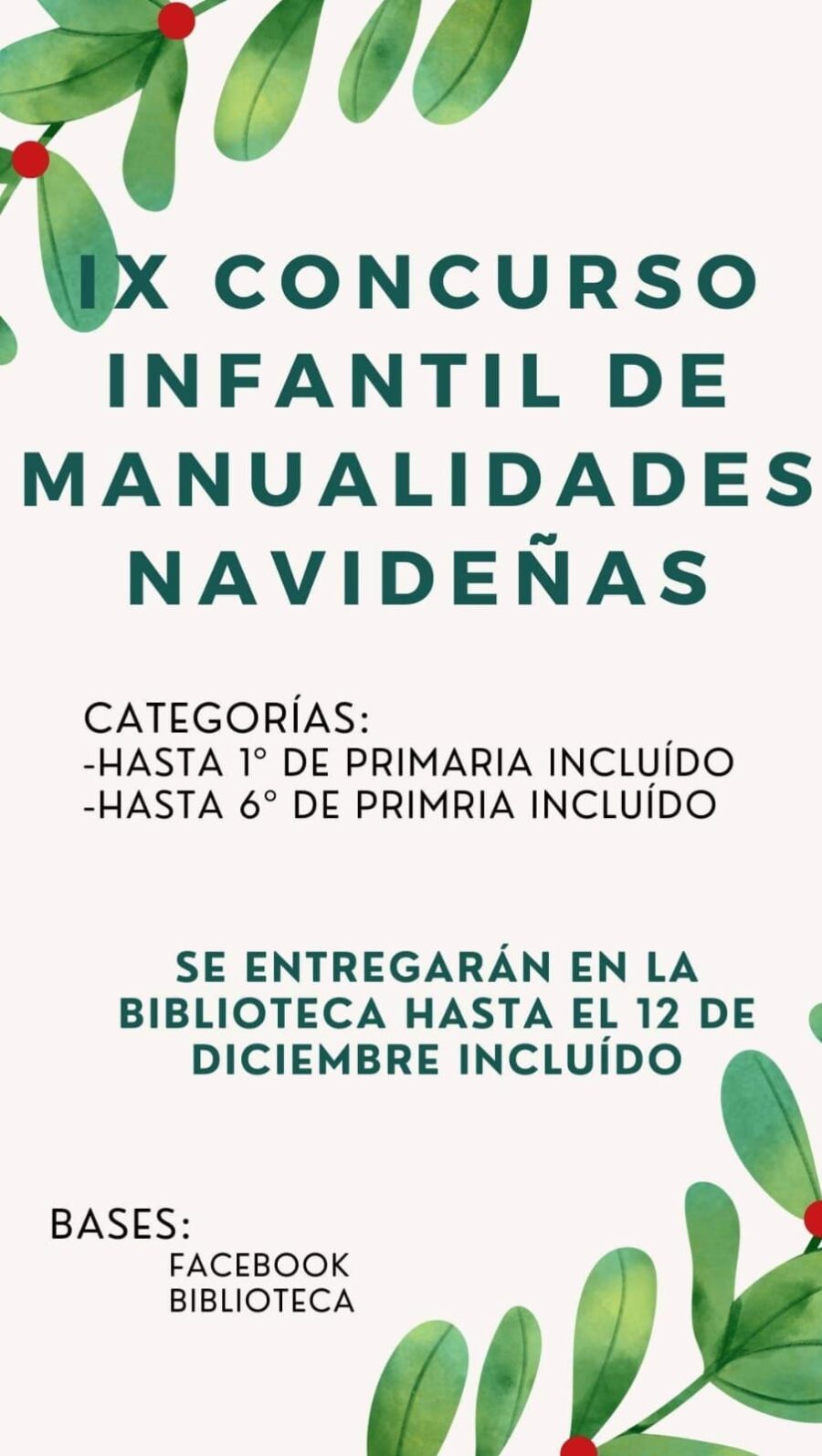 Concurso infantil de manualidades navideñas