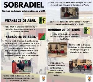 Actos taurinos San Marcos 2025
